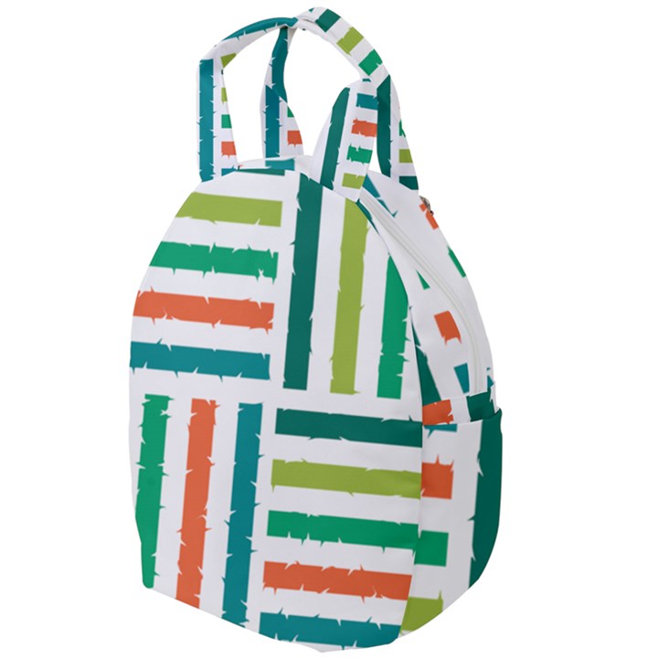 Striped Colorful Pattern Graphic Travel Backpack