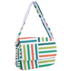 Striped Colorful Pattern Graphic Courier Bag by Pakjumat