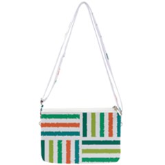 Striped Colorful Pattern Graphic Double Gusset Crossbody Bag by Pakjumat