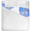 Budgies T- Shirt Blue Budgies - Heart Shape T- Shirt Duvet Cover Double Side (King Size) View2