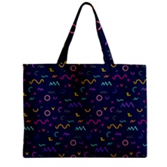 Scribble Pattern Texture Zipper Mini Tote Bag by Pakjumat