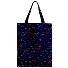 Scribble Pattern Texture Zipper Classic Tote Bag by Pakjumat