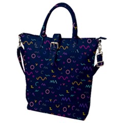 Scribble Pattern Texture Buckle Top Tote Bag by Pakjumat