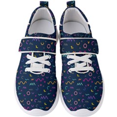 Scribble Pattern Texture Men s Velcro Strap Shoes by Pakjumat