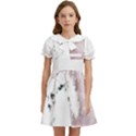 Bull Terrier T- Shirt A Painting Of A Bull Terrier With Its Tongue Out T- Shirt Kids  Bow Tie Puff Sleeve Dress View1