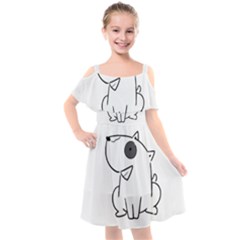 Bull Terrier T- Shirt Steal Your Heart Bull Terrier 08 T- Shirt Kids  Cut Out Shoulders Chiffon Dress by EnriqueJohnson