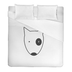 Bull Terrier T- Shirt White Look Calm Bull Terrier 18 T- Shirt (1) Duvet Cover (full/ Double Size) by EnriqueJohnson