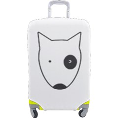 Bull Terrier T- Shirt White Look Calm Bull Terrier 18 T- Shirt (1) Luggage Cover (large) by EnriqueJohnson