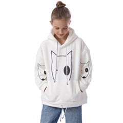 Bull Terrier T- Shirt White Look Calm Bull Terrier 18 T- Shirt (1) Kids  Oversized Hoodie by EnriqueJohnson