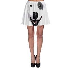 Bull Terrier T- Shirt White Look Calm Bull Terrier 23 T- Shirt Skater Skirt by EnriqueJohnson