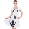 Bull Terrier T- Shirt White Look Calm Bull Terrier 23 T- Shirt Cap Sleeve Midi Dress View1