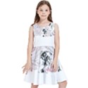 Bulldog T- Shirt Painting Of A Brown And White Bulldog Lying Down With His Tongue Out T- Shirt Kids  Skater Dress View1