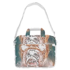 Bulldog T- Shirt Painting Of A Bulldog With Angry Face T- Shirt Macbook Pro 16  Shoulder Laptop Bag by EnriqueJohnson