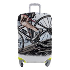 When The World Becomes Too Much Mount T- Shirt When The World Becomes T O O M U C H, Mount A Bike! T Luggage Cover (small) by ZUXUMI