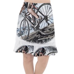 When The World Becomes Too Much Mount T- Shirt When The World Becomes T O O M U C H, Mount A Bike! T Fishtail Chiffon Skirt by ZUXUMI