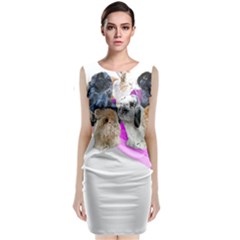 Bunnies T- Shirt Super Cute Fluffle Of Bunnies Of All Breeds! T- Shirt Sleeveless Velvet Midi Dress by EnriqueJohnson