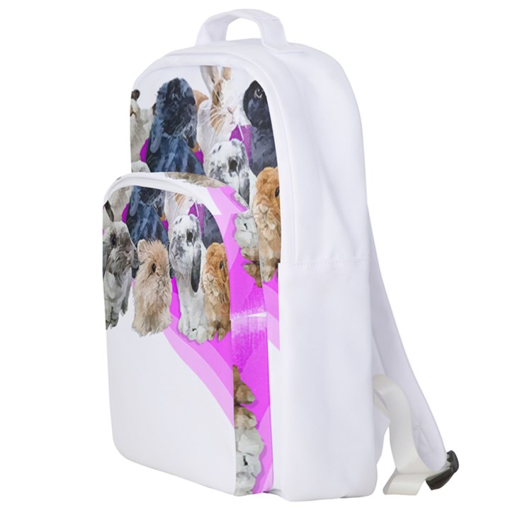 Bunnies T- Shirt Super Cute Fluffle Of Bunnies Of All Breeds! T- Shirt Double Compartment Backpack