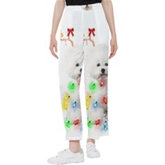 White Bichon Frise Dog Snow Reindeer S T- Shirt White Bichon Frise  Dog Snow Reindeer Santa Hat Chri Women s Pants  by ZUXUMI