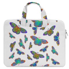 Butterflies T- Shirt Colorful Butterflies In Rainbow Colors T- Shirt Macbook Pro 16  Double Pocket Laptop Bag  by EnriqueJohnson