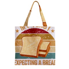 Bread Baking T- Shirt Funny Bread Baking Baker My Yeast Expecting A Bread T- Shirt Zipper Grocery Tote Bag by JamesGoode