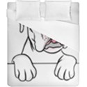 White Boxer Dog T- Shirt White Blue Eyed Boxer T- Shirt Duvet Cover (California King Size) View1