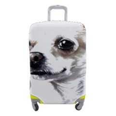 White Chihuahua T- Shirt White And Tan Chihuahua Portrait Watercolor Style T- Shirt Luggage Cover (small) by ZUXUMI