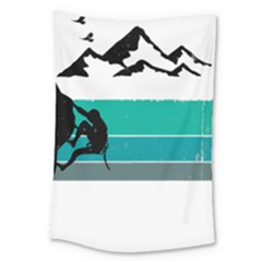 Boulder T- Shirt Climbing Bouldering Fun Mountaineering T- Shirt Large Tapestry by JamesGoode