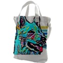 White Shepherd Turquoise Artsy T- Shirt White Shepherd (turquoise Artsy) T- Shirt Canvas Messenger Bag View1