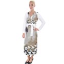 White Wolf T- Shirtwhite Wolf Howling T- Shirt Velvet Maxi Wrap Dress View1