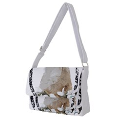 White Wolf T- Shirtwhite Wolf Howling T- Shirt Full Print Messenger Bag (S)