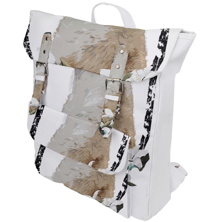 White Wolf T- Shirtwhite Wolf Howling T- Shirt Buckle Up Backpack