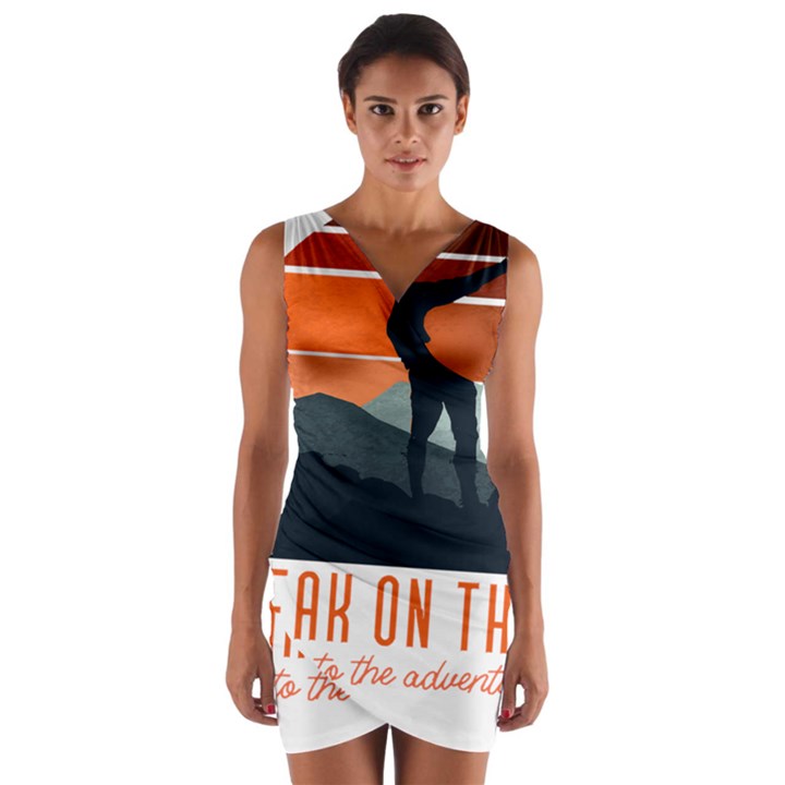 Wilderness T- Shirt Break On Through To The Adventure T- Shirt Wrap Front Bodycon Dress