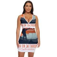 Wilderness T- Shirt Break On Through To The Adventure T- Shirt Draped Bodycon Dress by ZUXUMI