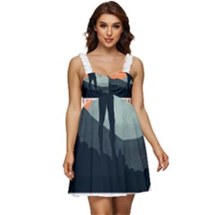 Wilderness T- Shirt Break On Through To The Adventure T- Shirt Ruffle Strap Babydoll Chiffon Dress