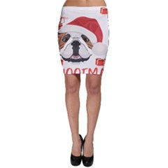 Winter T- Shirt English Bulldog Merry Christmas T- Shirt Bodycon Skirt by ZUXUMI