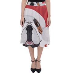 Winter T- Shirt English Bulldog Merry Christmas T- Shirt Classic Midi Skirt by ZUXUMI