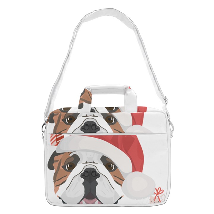 Winter T- Shirt English Bulldog Merry Christmas T- Shirt MacBook Pro 16  Shoulder Laptop Bag