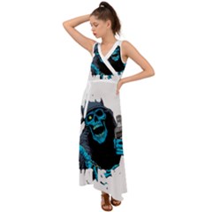 Bourbon T- Shirt Funny Bourbon T- Shirt (1) V-neck Chiffon Maxi Dress