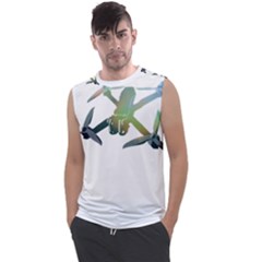 Drone Racing Gift T- Shirt Distressed F P V Drone Racing Drone Pilot Racer Pattern T- Shirt (5) Men s Regular Tank Top by ZUXUMI