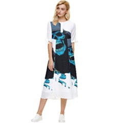 Bourbon T- Shirt Funny Bourbon T- Shirt Bow Sleeve Chiffon Midi Dress