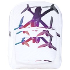 Drone Racing Gift T- Shirt Distressed F P V Drone Racing Drone Pilot Racer Pattern T- Shirt (6) Full Print Backpack by ZUXUMI