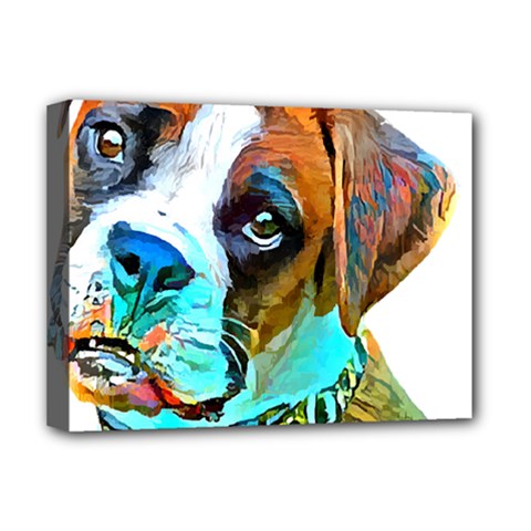 Boxer Dog Art T- Shirt Boxer Dog Art T- Shirt Deluxe Canvas 16  X 12  (stretched)  by JamesGoode