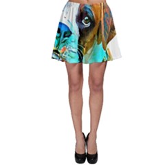 Boxer Dog Art T- Shirt Boxer Dog Art T- Shirt Skater Skirt by JamesGoode