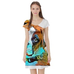 Boxer Dog Art T- Shirt Boxer Dog Art T- Shirt Short Sleeve Skater Dress