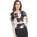 Boxer Dog T- Shirt Boxer T- Shirt Butterfly Chiffon Blouse View1