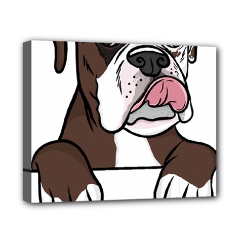 Boxer Dog T- Shirt Tri Colored Boxer T- Shirt Canvas 10  X 8  (stretched) by JamesGoode