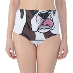 Boxer Dog T- Shirt Tri Colored Boxer T- Shirt Classic High-waist Bikini Bottoms