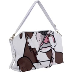 Boxer Dog T- Shirt Tri Colored Boxer T- Shirt Canvas Crossbody Bag