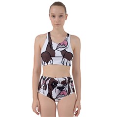 Boxer Dog T- Shirt Tri Colored Boxer T- Shirt Racer Back Bikini Set by JamesGoode