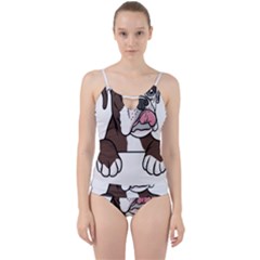 Boxer Dog T- Shirt Tri Colored Boxer T- Shirt Cut Out Top Tankini Set